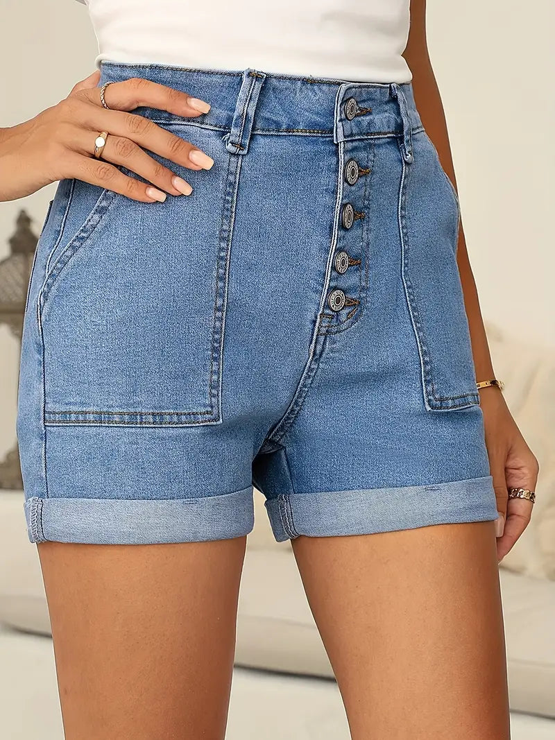 Short Lila vintage extensible en denim