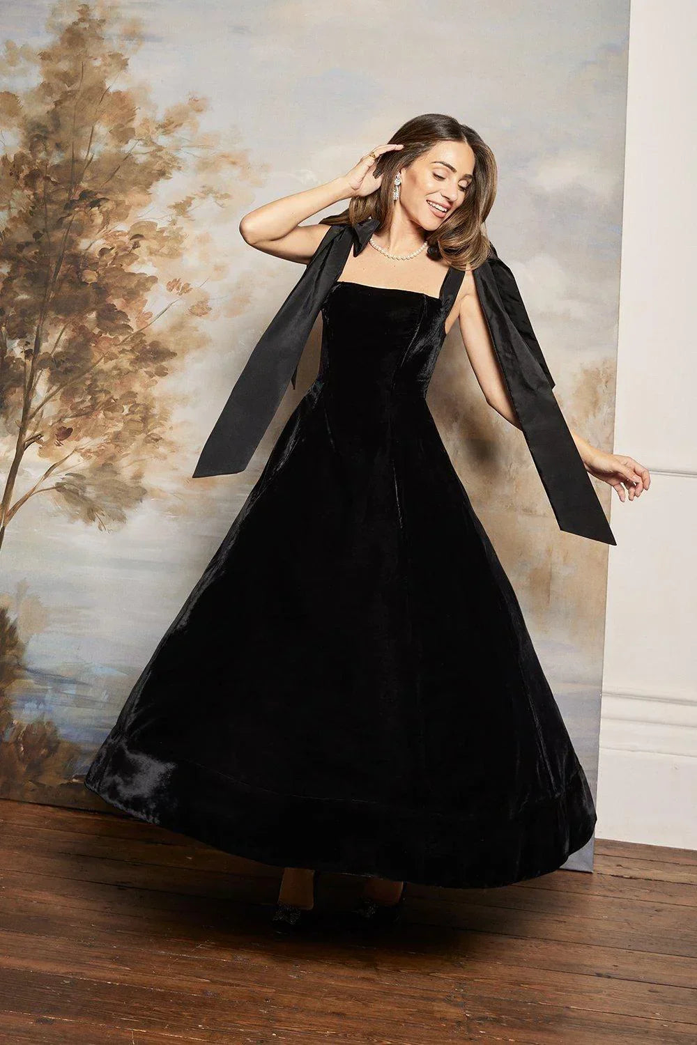 Robe mi-longue Velvet bustier