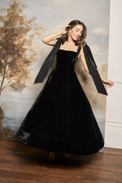 Robe mi-longue Velvet bustier