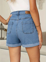 Short Lila vintage extensible en denim