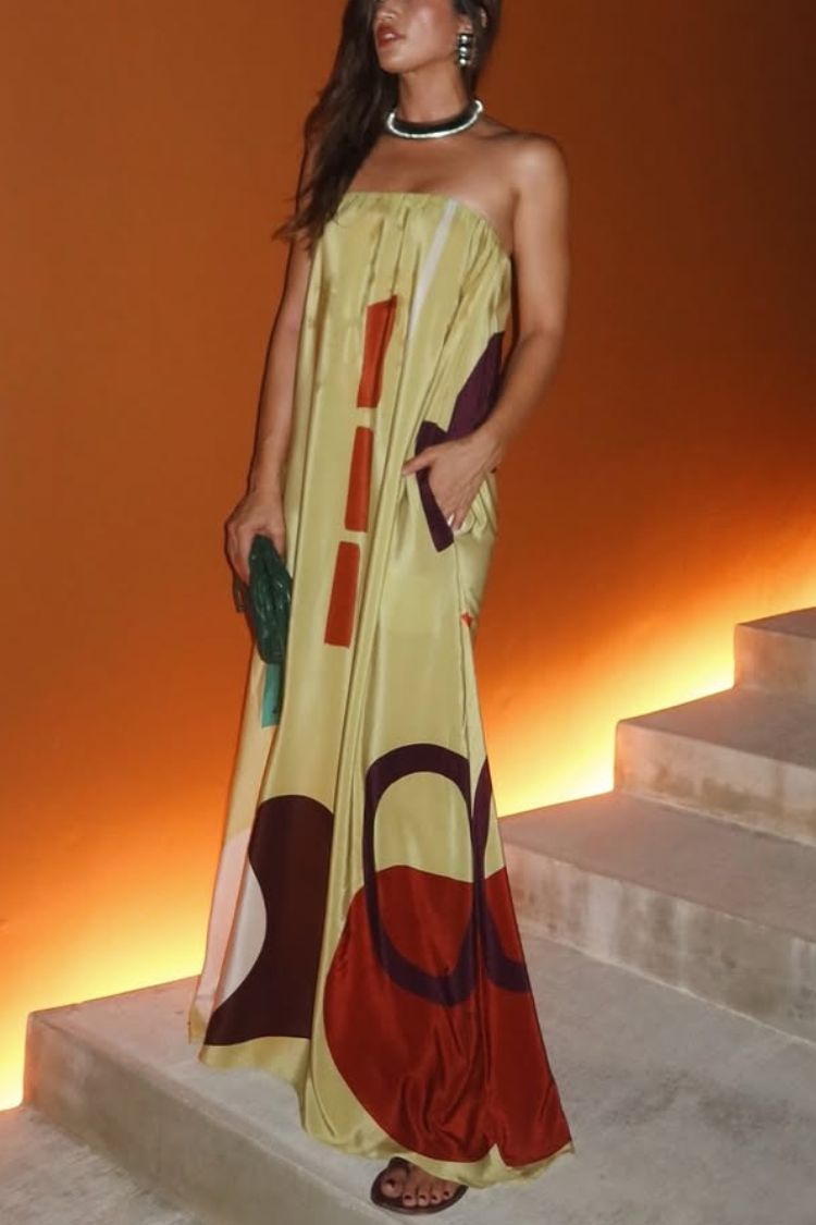 Robe longue Miss unique imprimée ample