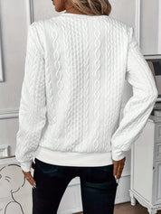 Pull Amy zippé — Blanc (zip noir)
