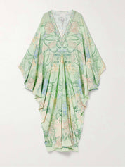 Robe mi-longue unique oversize à imprimé floral