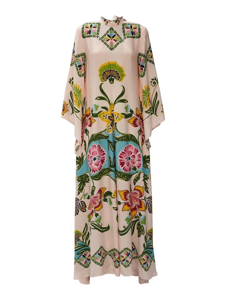 Robe longue raffinée fluide à imprimé floral