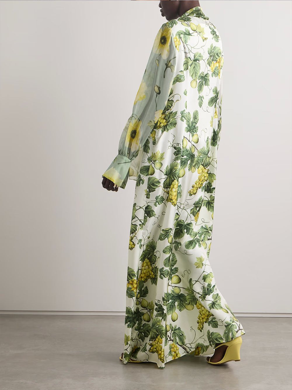 Robe longue délicate fleurie imprimé