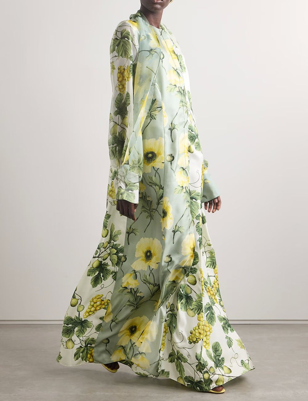 Robe longue délicate fleurie imprimé