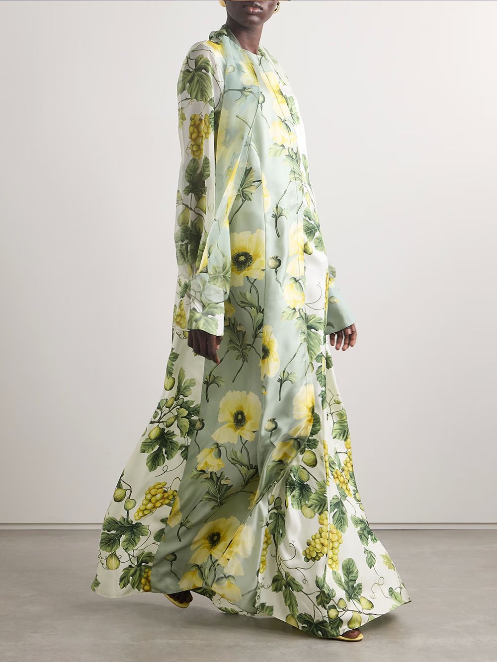 Robe longue délicate fleurie imprimé