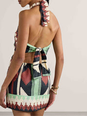 Robe courte unique vintage dos nu