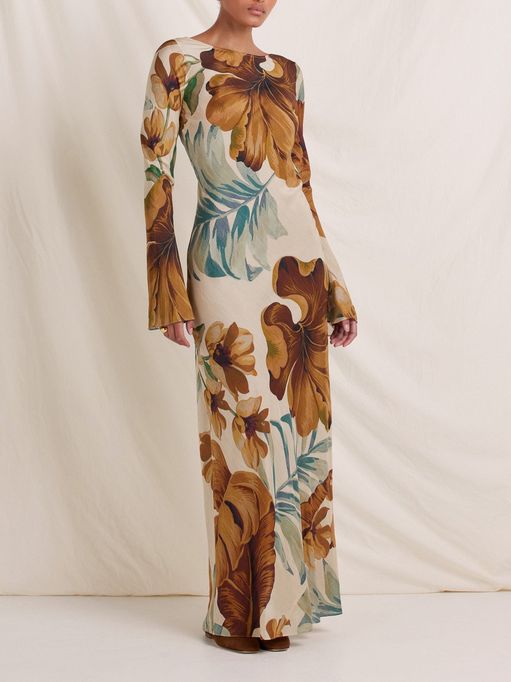 Robe longue — Marron