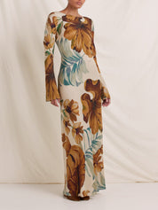 Robe longue — Marron