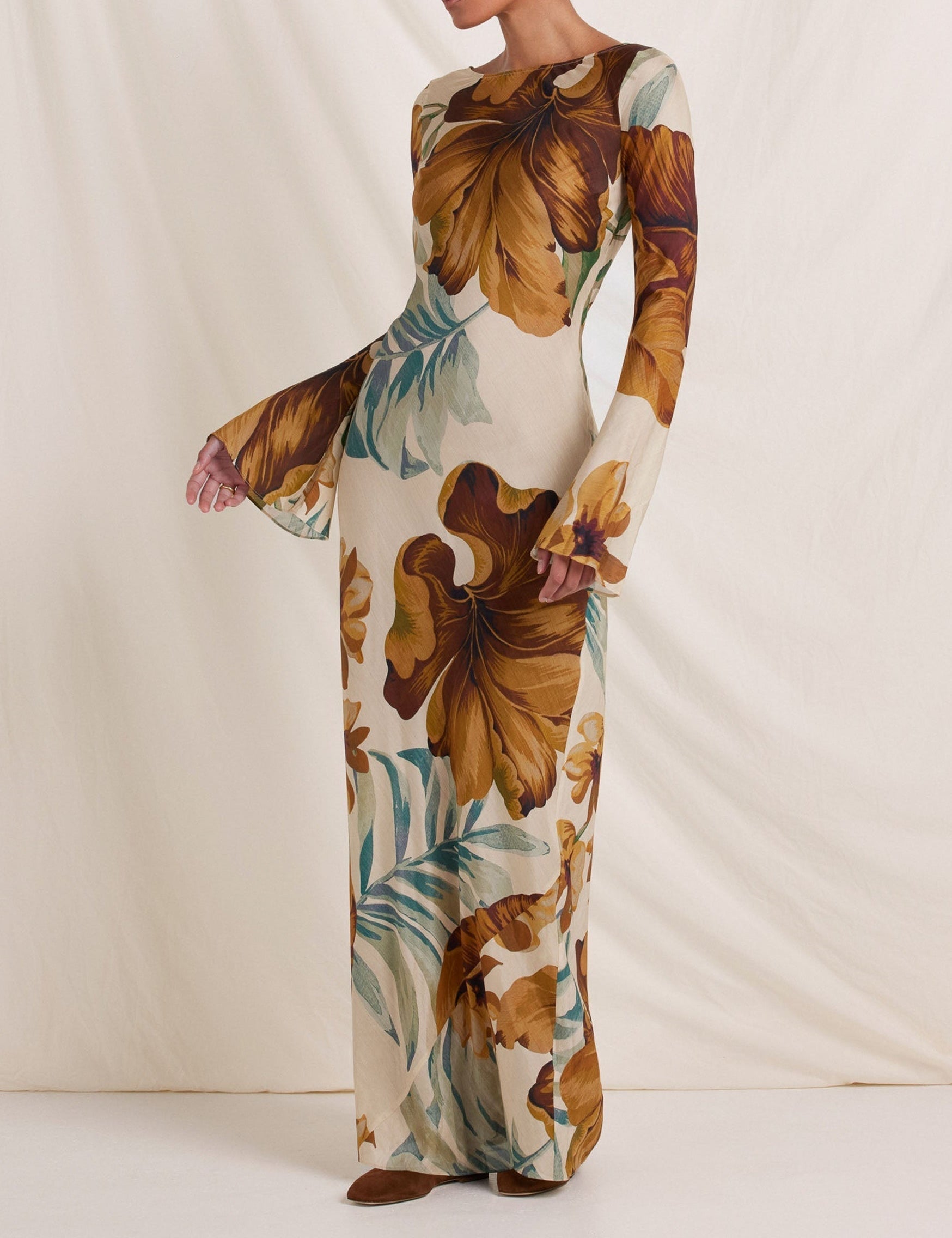 Robe longue — Marron
