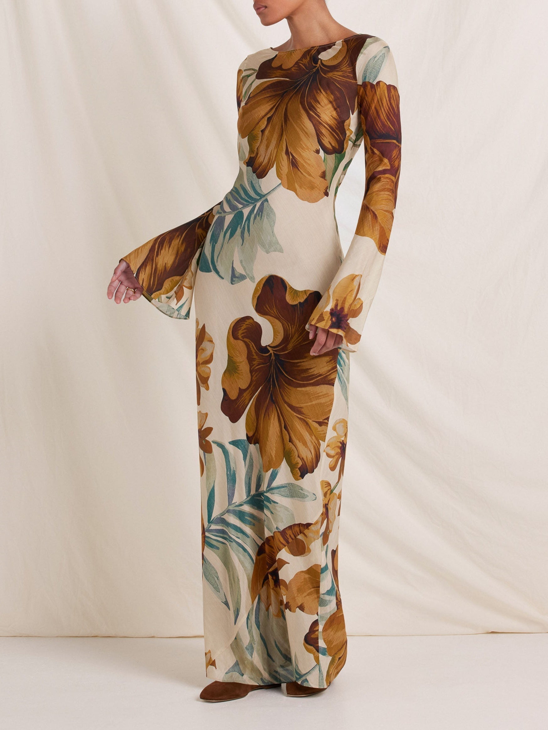 Robe longue — Marron