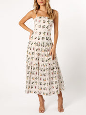 Robe mi-longue Fruit fleurie