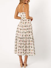 Robe mi-longue Fruit fleurie