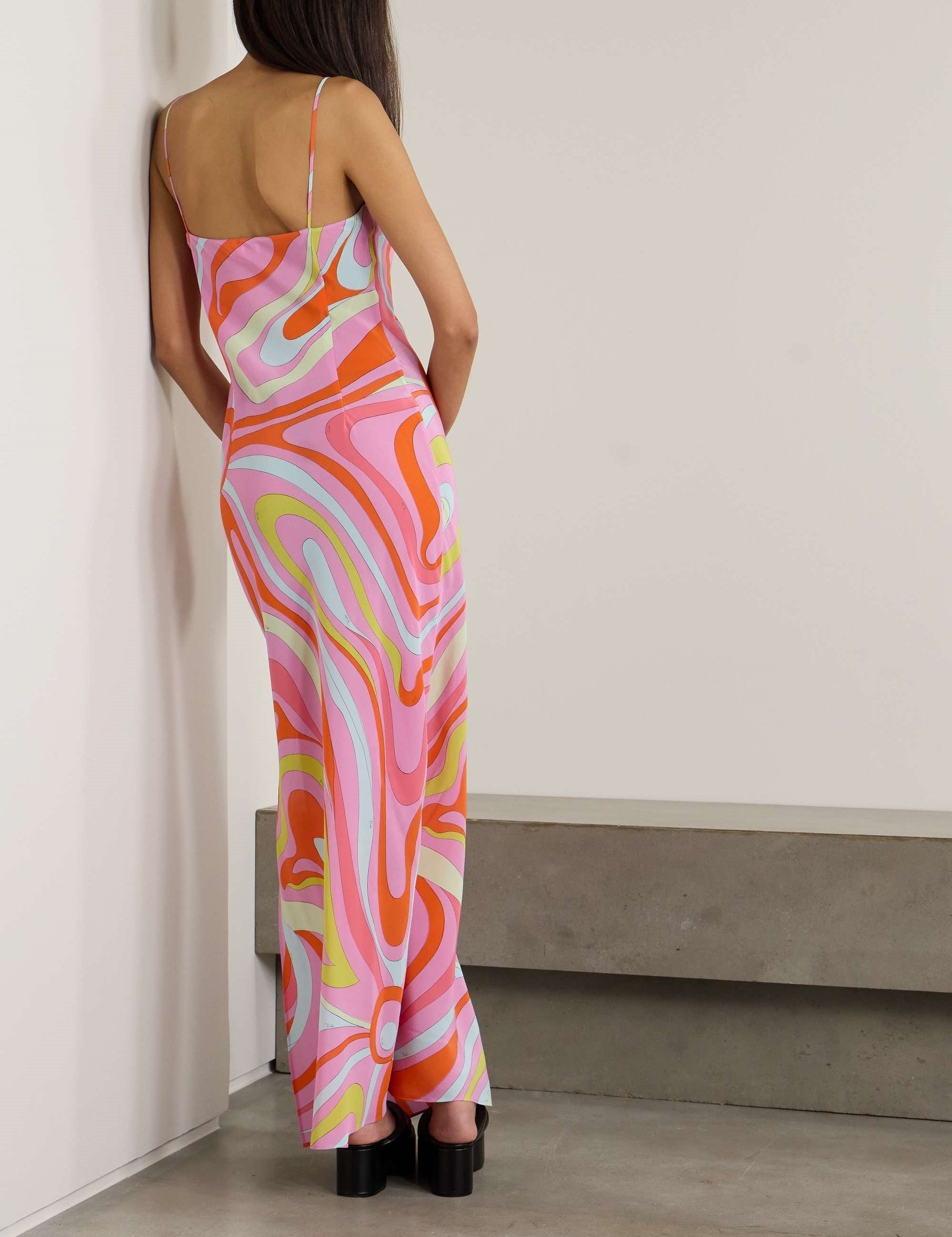 Robe longue Signature imprimé