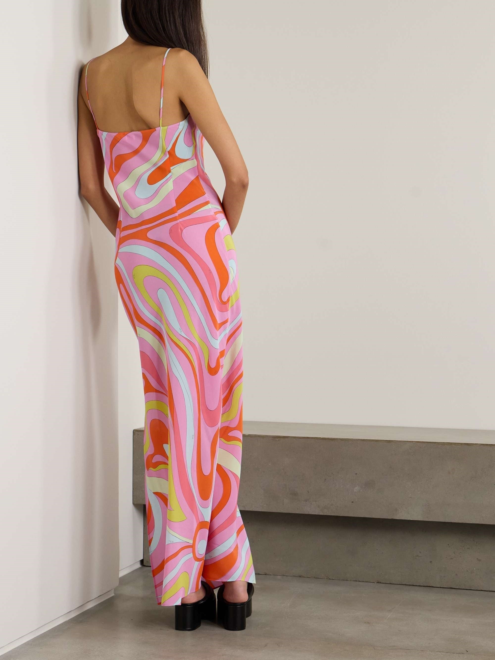 Robe longue Signature imprimé